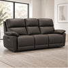 Modern Leather-Match Power Reclining 3-Seater Sofa with USB Charging — Chocolate Brown Leather Match lifestyle