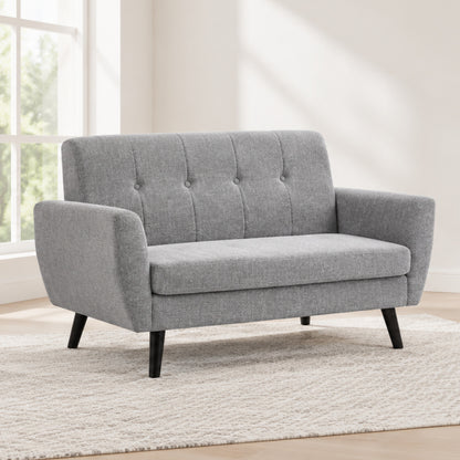 Modern Tufted Soft-Touch Fabric Loveseat — loveseat lifestyle