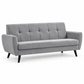 Modern Tufted Soft-Touch Fabric 3-Seater Sofa – IF-8200-S clean sofa on white background