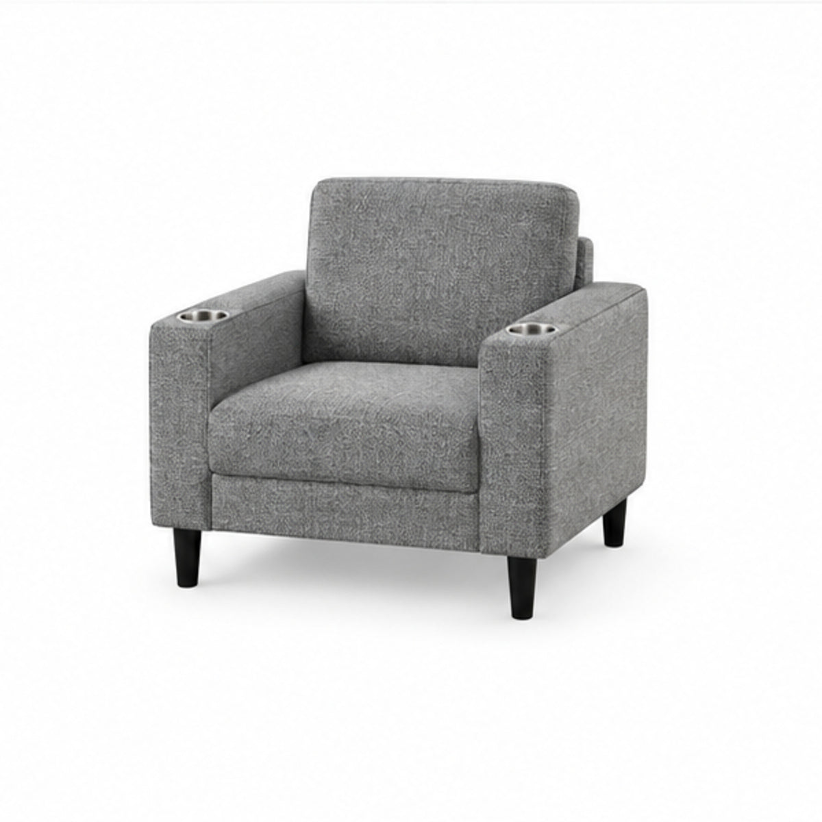 Contemporary Soft-Touch Fabric Chair with Cup Holders — chair clean product