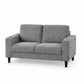 Contemporary Soft-Touch Fabric Loveseat with Cup Holders — loveseat clean product