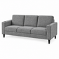 Contemporary Soft-Touch Fabric 3-Seater Sofa with Cup Holders – IF-8240-S clean sofa on white background