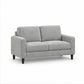 Contemporary Soft-Touch Fabric Loveseat — loveseat clean product