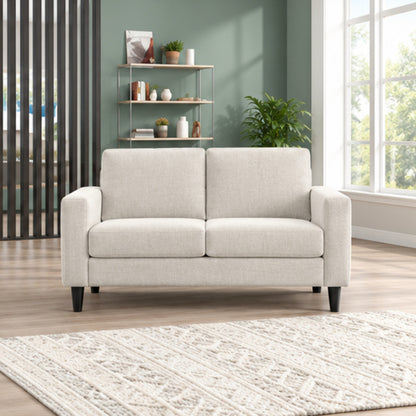 Contemporary Soft-Touch Fabric Loveseat — loveseat lifestyle