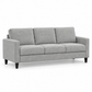 Contemporary Soft-Touch Fabric 3-Seater Sofa – IF-8250-S clean sofa on white background
