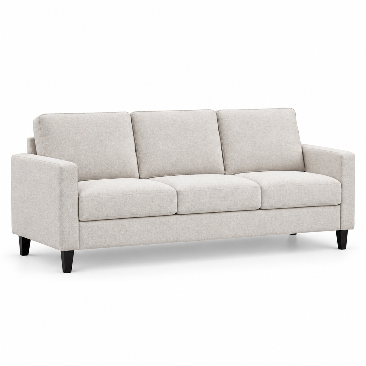Contemporary Soft-Touch Fabric 3-Seater Sofa – IF-8251-S clean sofa on white background