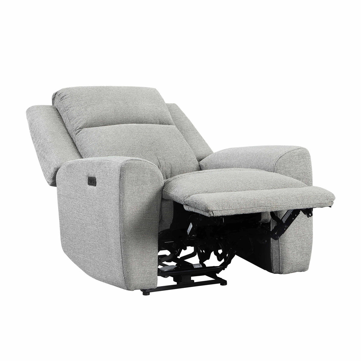 Soft Grey Fabric Power Recliner Chair with USB Charging – product image 2