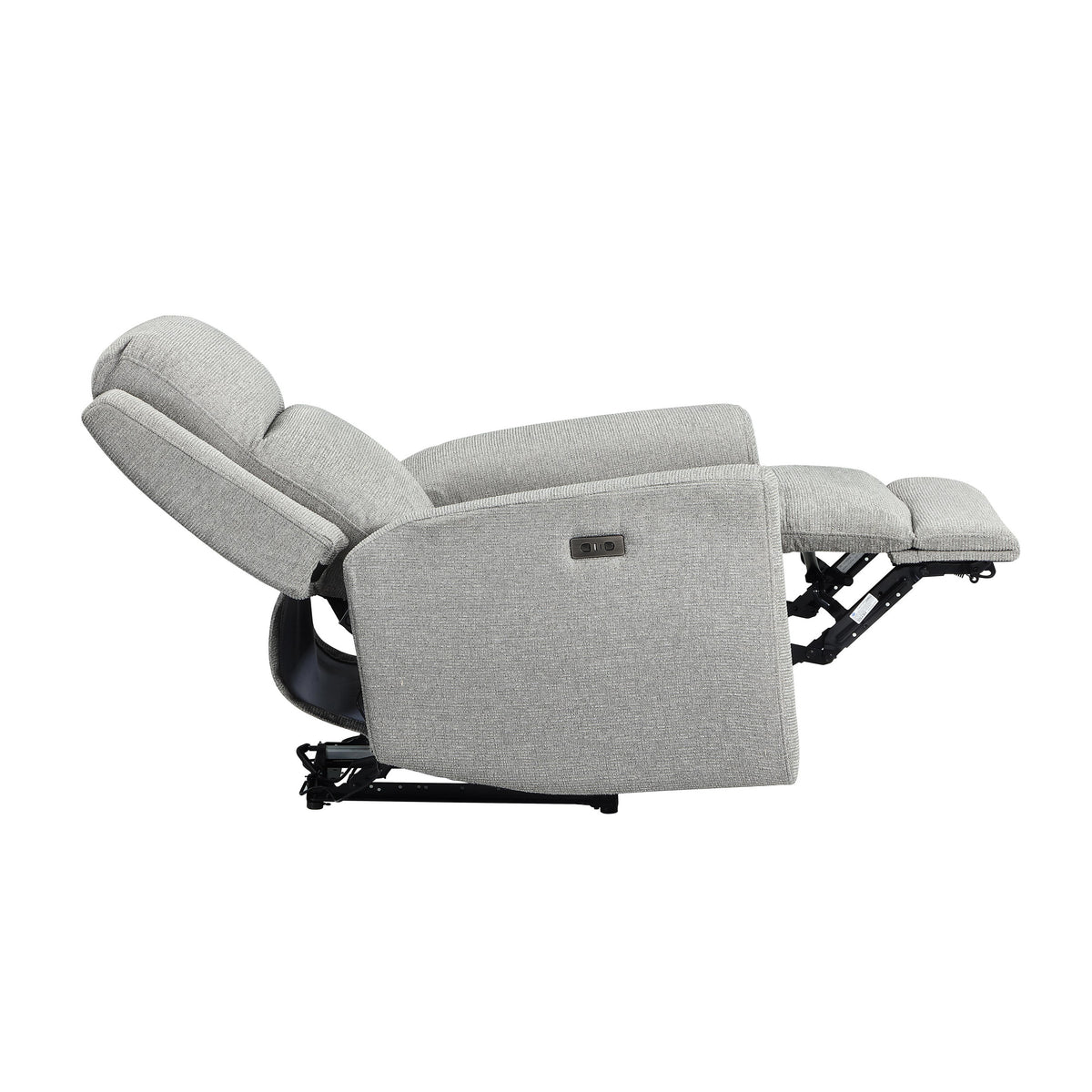 Soft Grey Fabric Power Recliner Chair with USB Charging – product image 3