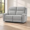 Soft Grey Fabric Power Reclining Loveseat with USB Charging — Soft Grey Fabric lifestyle