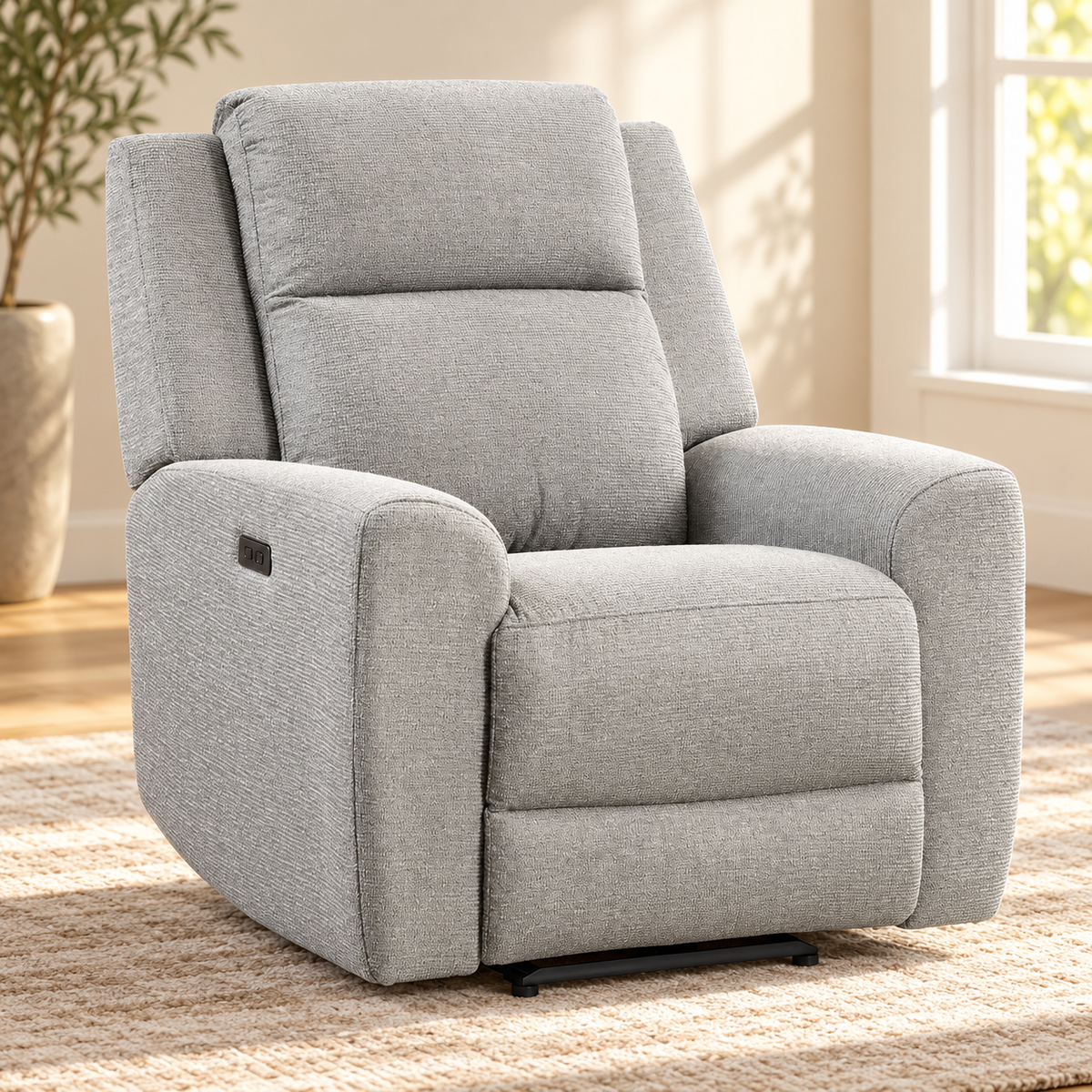 IF-8260 power recliner chair — upright closed position, single chair lifestyle image