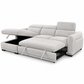 Light Grey Fabric Sleeper Sectional Sofa Bed with Storage & Adjustable Headrests — IF-9005 IFDC feature or fabric detail
