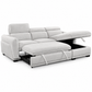 Light Grey Fabric Sleeper Sectional Sofa Bed with Storage & Adjustable Headrests — IF-9006 IFDC feature or fabric detail