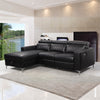 Black Leather-Gel Power Reclining Sectional Sofa with Storage & Adjustable Headrests – product image 1