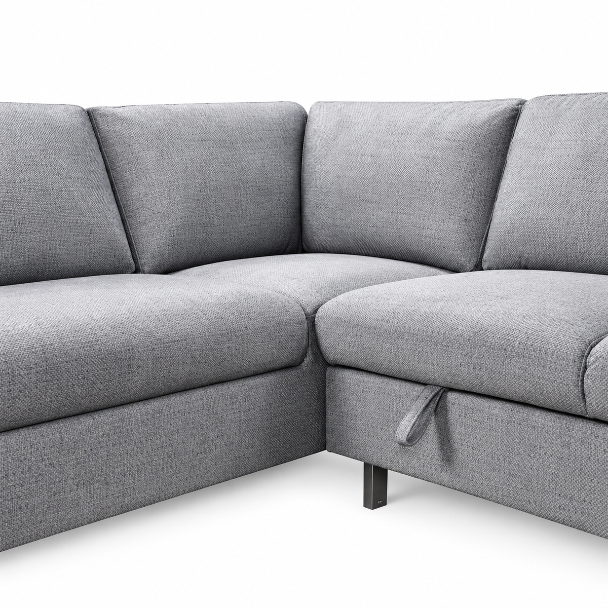 Grey Fabric Left-Facing Sleeper Sectional Sofa Bed with Storage — IF-9022 IFDC feature or fabric detail