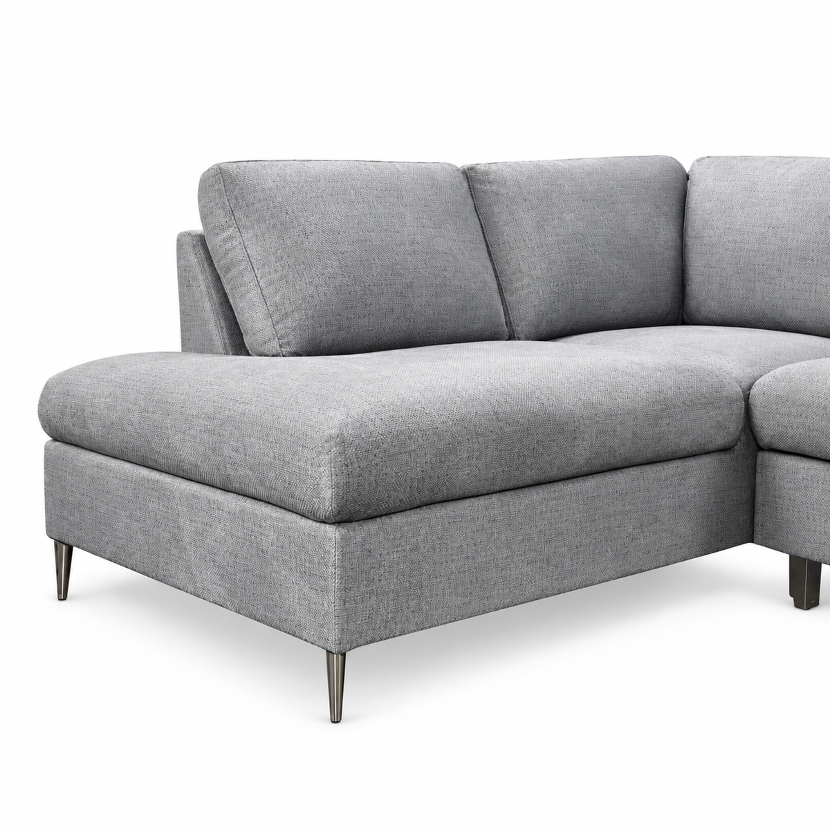 Grey Fabric Left-Facing Sleeper Sectional Sofa Bed with Storage — IF-9022 IFDC feature or fabric detail