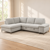 Grey Bouclé Left-Facing Sleeper Sectional Sofa Bed with Storage — IF-9023 lifestyle sofa, Default Title