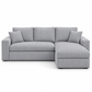 Black or Grey Corduroy Reversible Sleeper Sectional Sofa Bed with Storage Chaise — IF-9025 IFDC feature or fabric detail