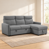 Grey Fabric Reversible Sleeper Sectional Sofa Bed with Storage Chaise — IF-9027 lifestyle sofa, Default Title