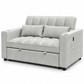 Grey Fabric Convertible Sofa Bed — IF-9028 clean white product image
