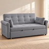 Modern Tufted Sofa Bed with USB-C Charging & Side Storage – 64 or 70 Inch — IF-9045 lifestyle sofa, 64 Inch