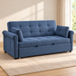 Modern Tufted Sofa Bed with USB-C Charging & Side Storage – 64 or 70 Inch — IF-9047 lifestyle sofa, 64 Inch