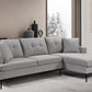 Grey Fabric Sectional Sofa with Storage & Button-Tufted Cushions – product image 3