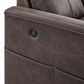 Brown Fabric Sleeper Sectional Sofa Bed with Storage, USB-C & Cupholders — IF-9075 IFDC feature or fabric detail