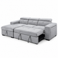 Grey Fabric Sleeper Sectional Sofa Bed with Adjustable Headrests, Storage & Charging — IF-9080 IFDC feature or fabric detail