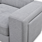 Grey Fabric Sleeper Sectional Sofa Bed with Adjustable Headrests, Storage & Charging — IF-9080 IFDC feature or fabric detail