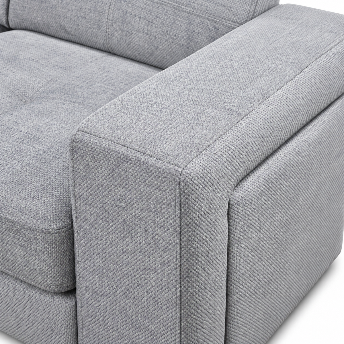Grey Fabric Sleeper Sectional Sofa Bed with Adjustable Headrests, Storage & Charging — IF-9080 IFDC feature or fabric detail