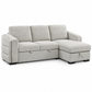 Light Grey Bouclé Sleeper Sectional Sofa Bed with Storage — IF-9086 clean white product image