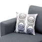 Grey Fabric Reversible Sectional Sofa with Chrome Legs