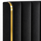 Madison Black Velvet & Gold Wingback Platform Bed Frame — supplier bed detail 2
