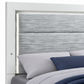 Luccia Collection Modern White LED Bed Frame with Grey Upholstered Headboard — supplier bed detail 2