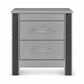 Logan Collection Silver Glam Nightstand with Hidden Jewelry Drawer