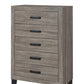 Olivia Collection Taupe Transitional Complete Bedroom Set with Picture-Frame Detailing