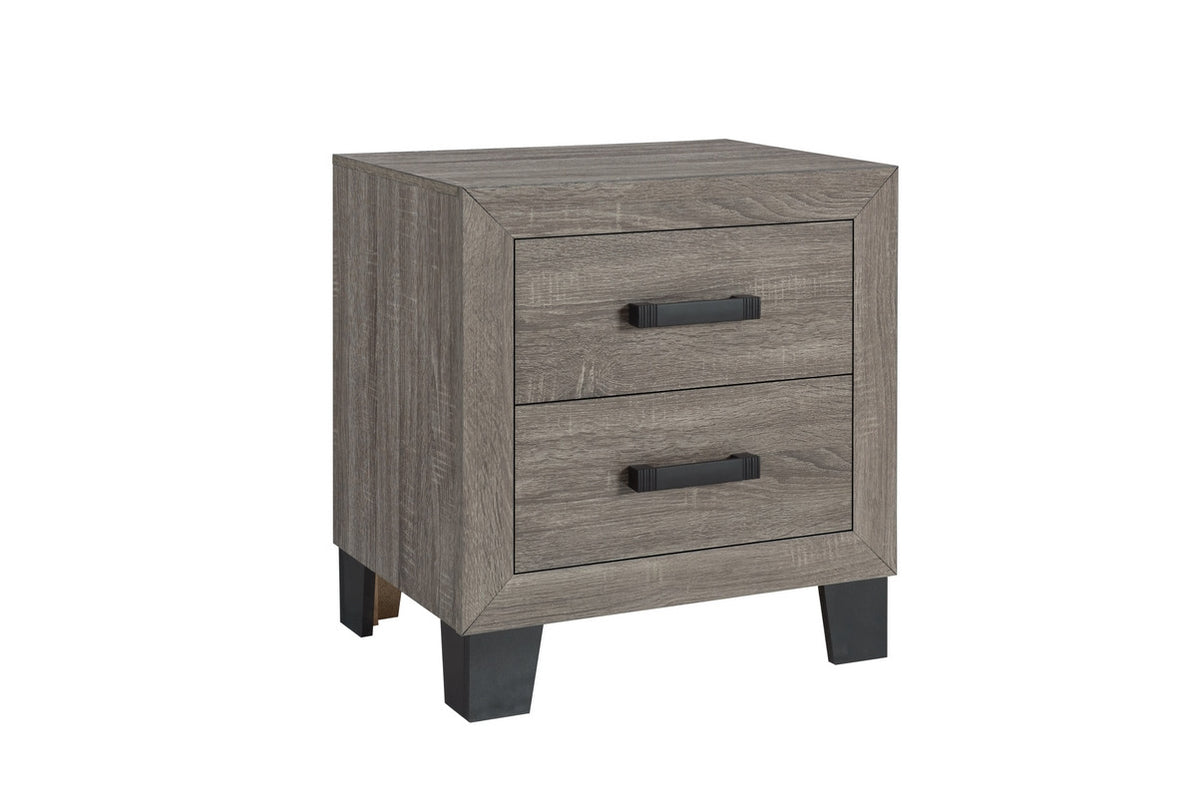 Olivia Collection Taupe Transitional Complete Bedroom Set with Picture-Frame Detailing