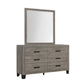 Olivia Collection Taupe Transitional Complete Bedroom Set with Picture-Frame Detailing