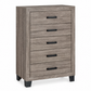 Olivia Collection Taupe Transitional 5-Drawer Bedroom Chest