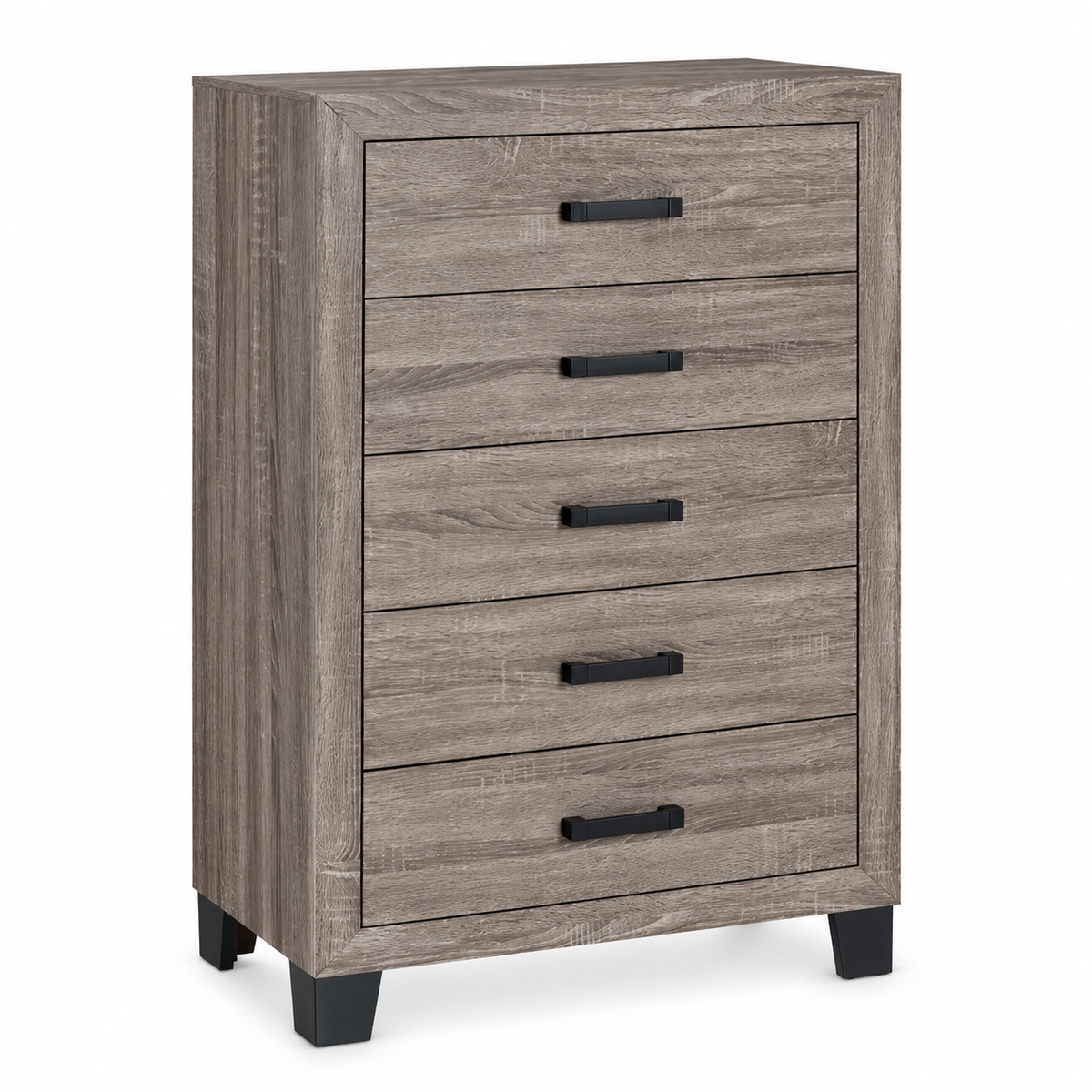Olivia Collection Taupe Transitional 5-Drawer Bedroom Chest