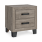 Olivia Collection Taupe Transitional 2-Drawer Nightstand