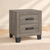 Olivia Collection Taupe Transitional 2-Drawer Nightstand