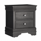 Pompei Collection Metallic Crocodile Nightstand – White or Grey