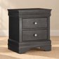 Pompei Collection Metallic Crocodile Nightstand – White or Grey