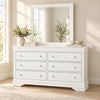Pompei White dresser and mirror in a bedroom lifestyle setting