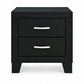 Reid Collection Black Modern 2-Drawer Nightstand