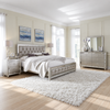 Riley 'Luna' Silver Mirrored Tufted Bedroom Set