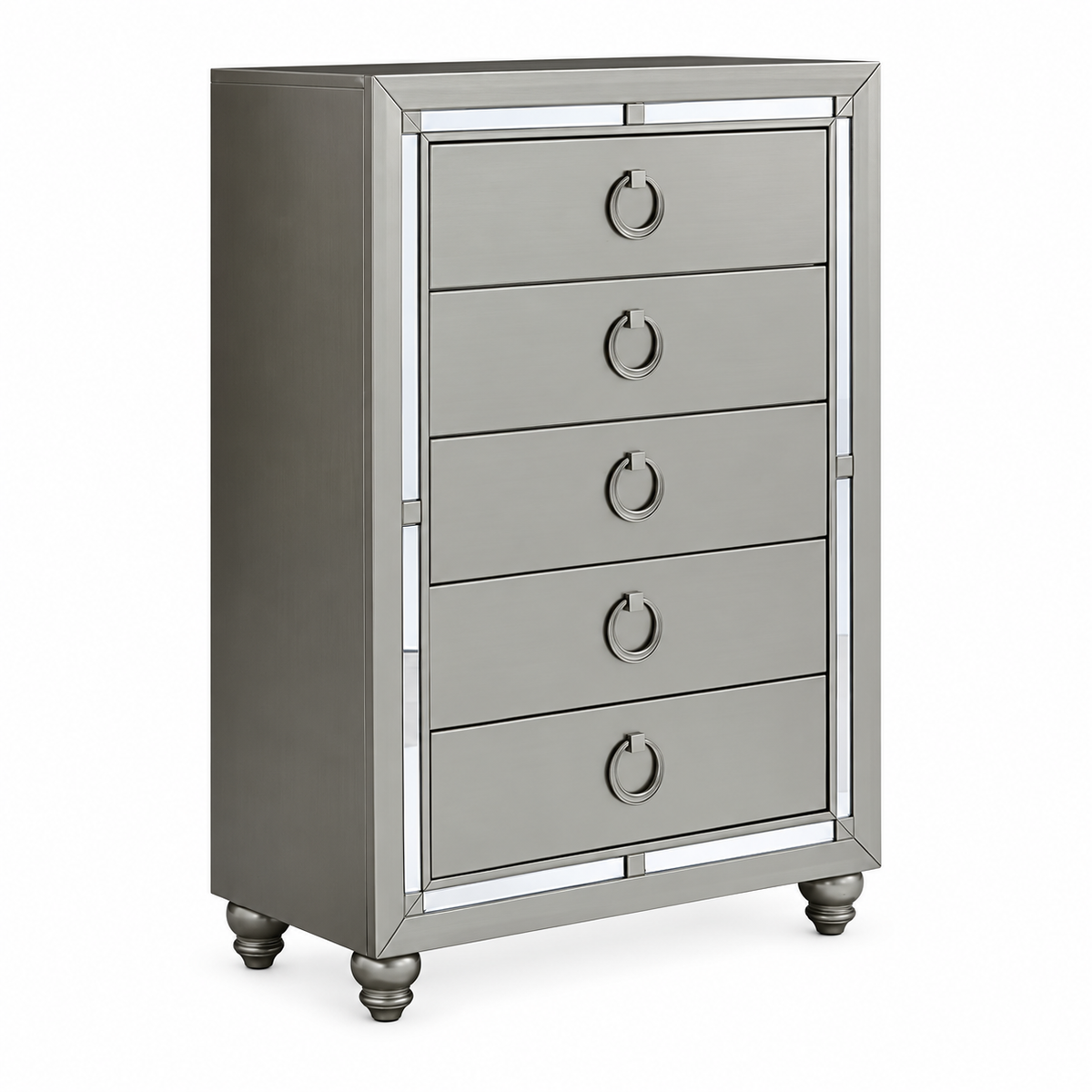 Riley 'Luna' Collection Silver 5-Drawer Bedroom Chest