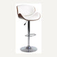 Modern Adjustable 360° Swivel Bar Stool with Bentwood Back