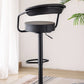Curved Adjustable Swivel Bar Stools with Black Bases - Set of 2 - gallery image 2